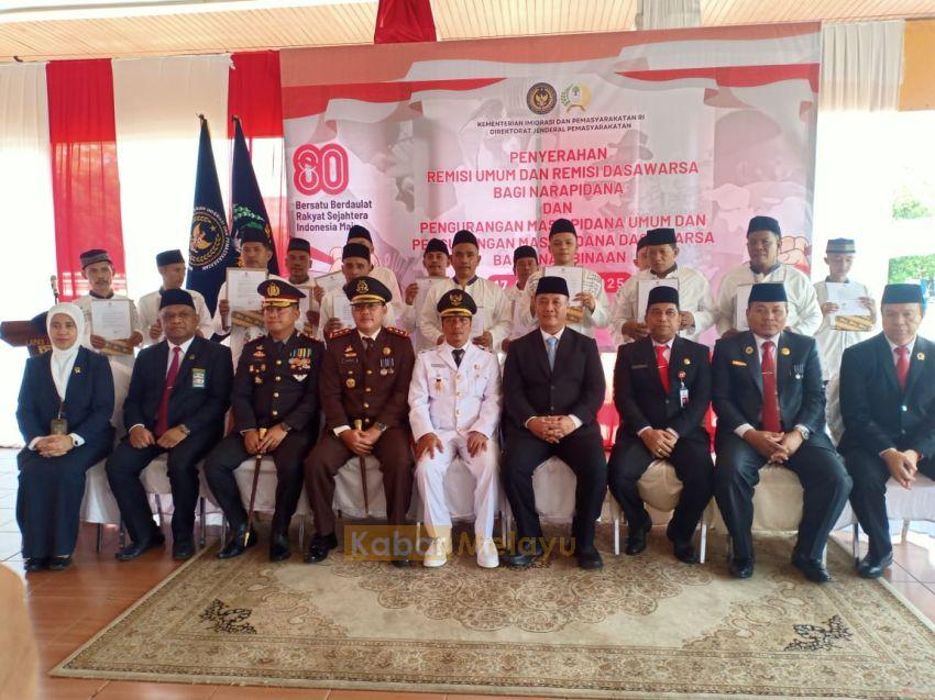HUT RI ke 80, Lapas Kelas IIB Teluk Kuantan Beri Remisi Bagi 640 Narapidana