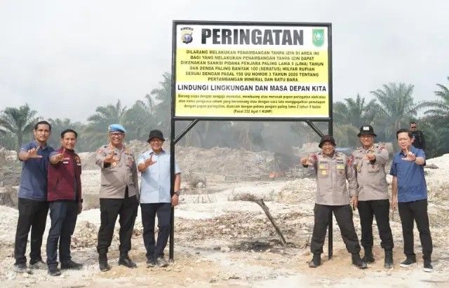 Usai Apel Gelar Pasukan, Wakapolda Riau Pimpin Penindakan PETI di Kuantan Tengah