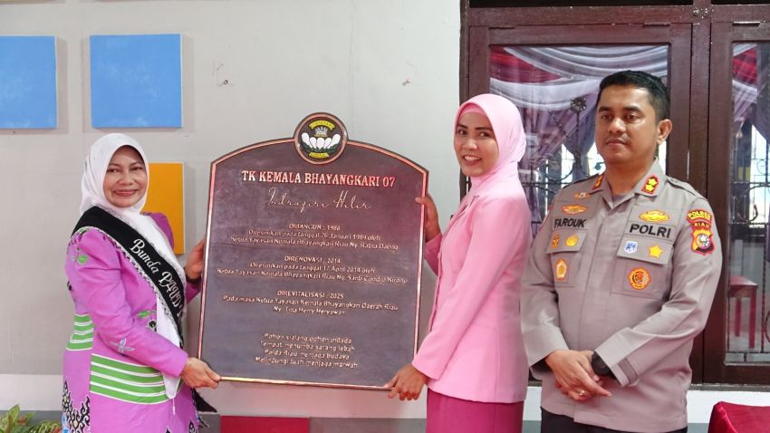 Revitalisasi TK Kemala Bhayangkari 07, Bunda PAUD Apresiasi Dukungan Bhayangkari