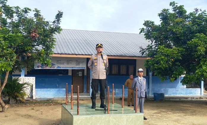 Polsek Kandis Gelar Police Goes to School di SMKN 1 Kandis, Sosialisasi Kenakalan Remaja dan Program Kapolda Riau