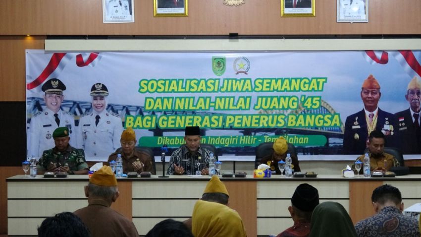 Bupati Inhil Hadiri Sosialisasi Jiwa dan Nilai Juang 45