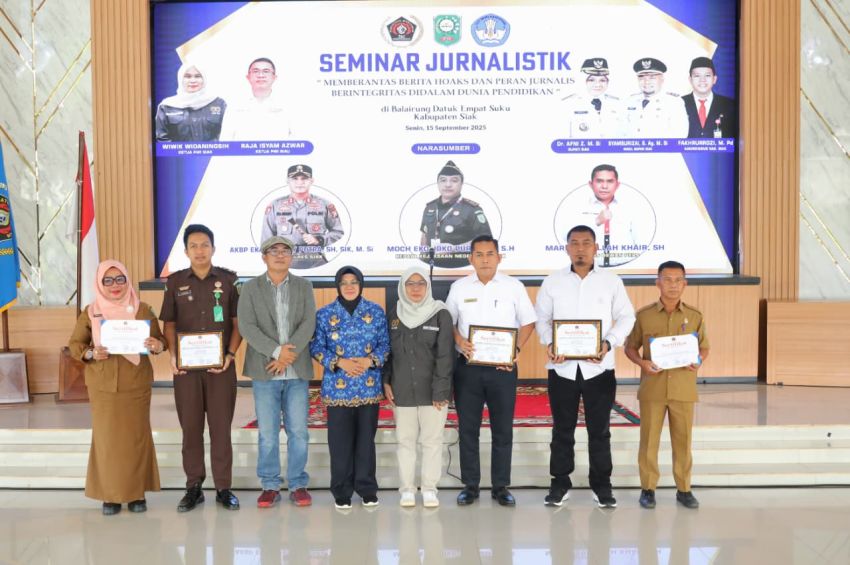 Seminar Jurnalistik PWI Siak Bersama Ratusan Kepsek: Gunakan Hak Jawab Jika Keberatan dengan Berita