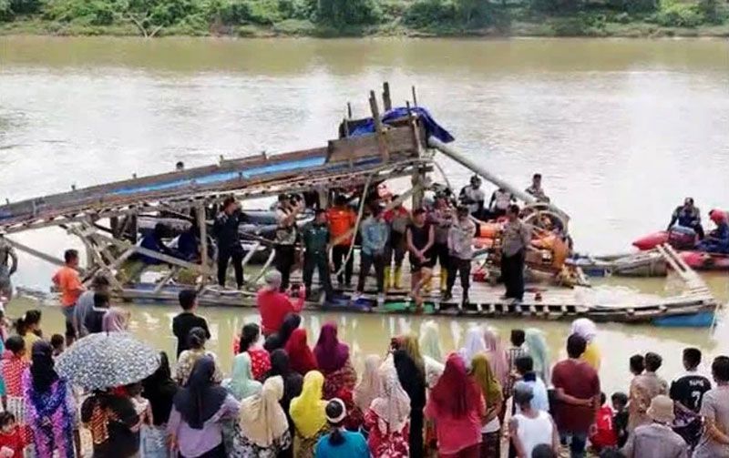 Patroli Gabungan Tindak 55 Rakit PETI di Sungai Kuantan