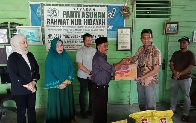 Bakti Sosial, Tim Opsnal Subdit I Ditresnarkoba Polda Riau Salurkan Bantuan Sembako ke Sejumlah Panti Asuhan