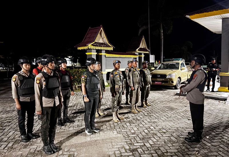 Tim RAGA Polres Kuansing dan Satpol PP Patroli Tempat Hiburan Malam