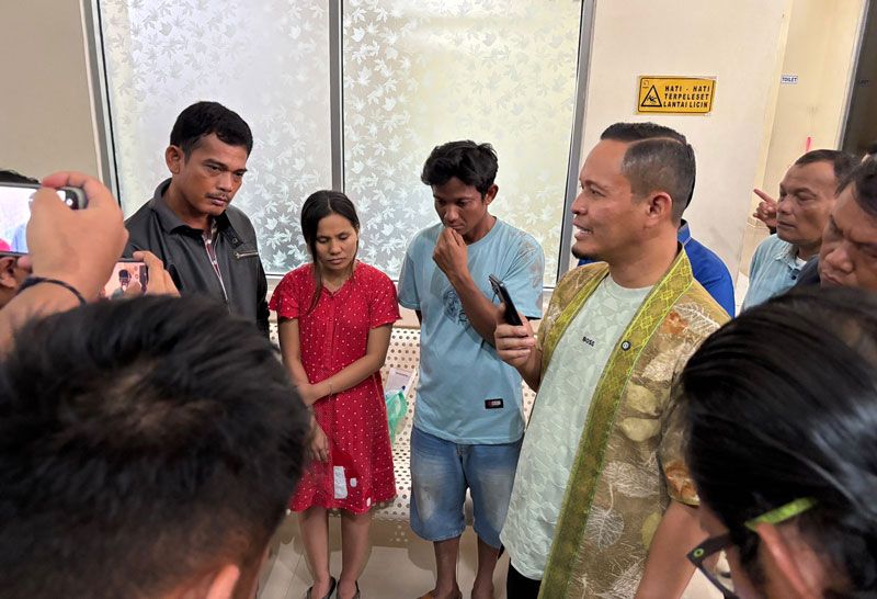 Agung Nugroho Besuk Anak Korban Serangan Gajah Liar di Rumbai