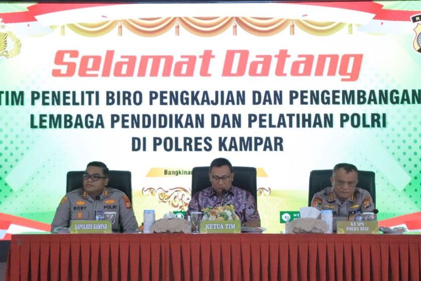Polres Kampar Pilot Project Evaluasi Pendidikan Polri