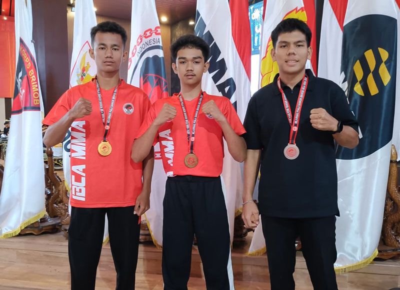 Tiga Atlet MMA Siak Bawa Pulang 2 Emas dan 1 Perak pada Kejurnas Dankor Brimob di Depok