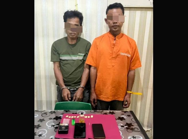 Polsek Tambang Tangkap Dua Pelaku Narkoba, 10 Paket Sabu-sabu Ikut Diamankan