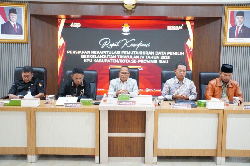 KPU Riau Gelar Rakor Persiapan Pleno Terbuka Rekapitulasi PDPB Triwulan IV 2025