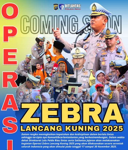 Operasi Zebra Lancang Kuning&nbsp;2025&nbsp;di&nbsp;Riau Dimulai, Ini 7 Pelanggaran Prioritas penindakan