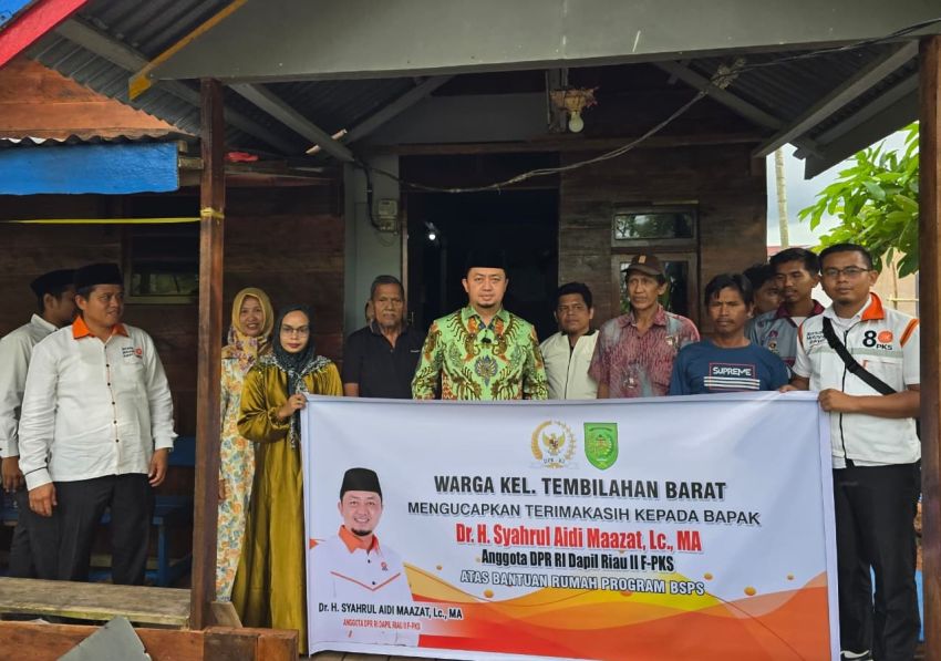 Syahrul Aidi Tinjau Hasil Aspirasi Bantuan Rumah BSPS di Inhu dan Inhil