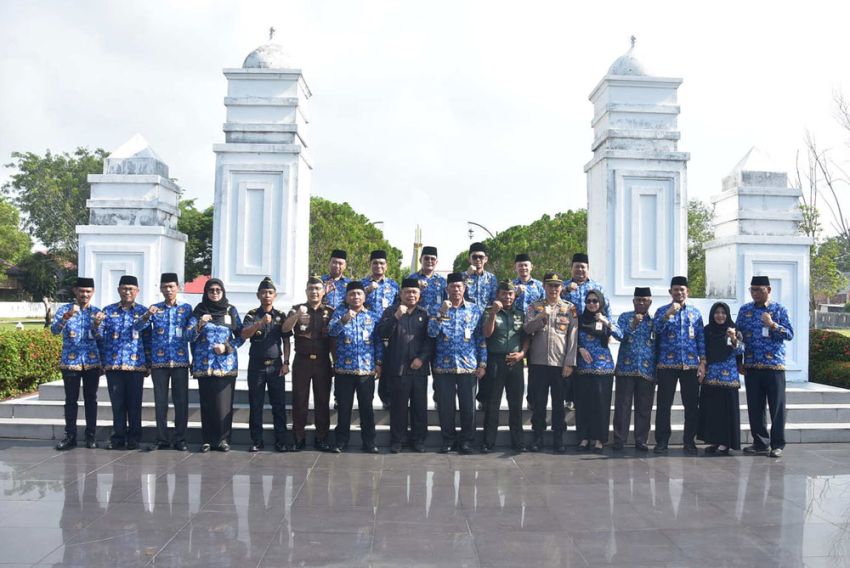 Sempena HUT Korpri ke-54, Pemkab Bengkalis dan Forkopimda Ziarah ke TMP Kusuma Ksatria