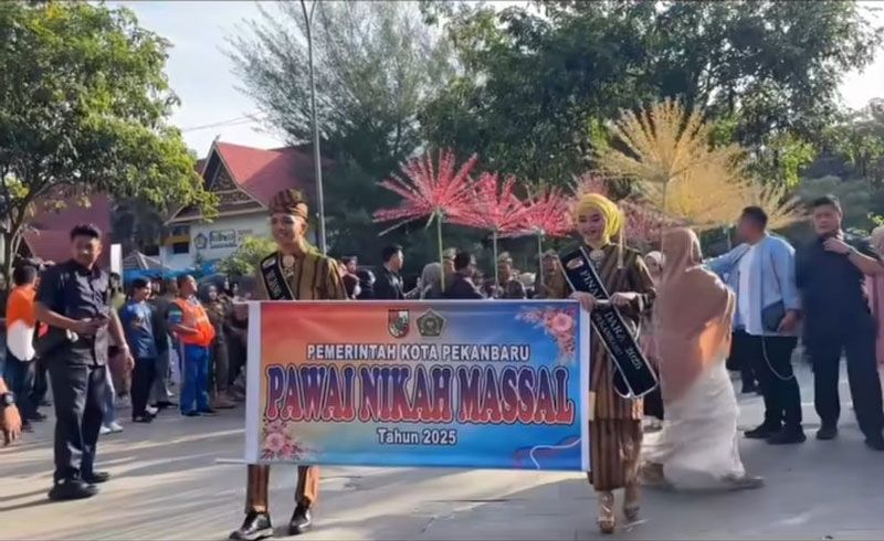 Pecahkan Rekor MURI, Nikah Massal Gratis Pemko Pekanbaru Diikuti 71 Pasangan