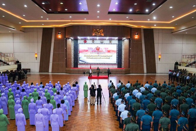 Wakil Panglima TNI Pimpin Laporan Korps Kenaikan Pangkat 139 Pati