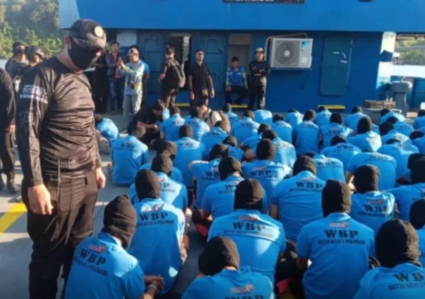 145 WBP Riau Dipindah ke Nusakambangan Selama 2025