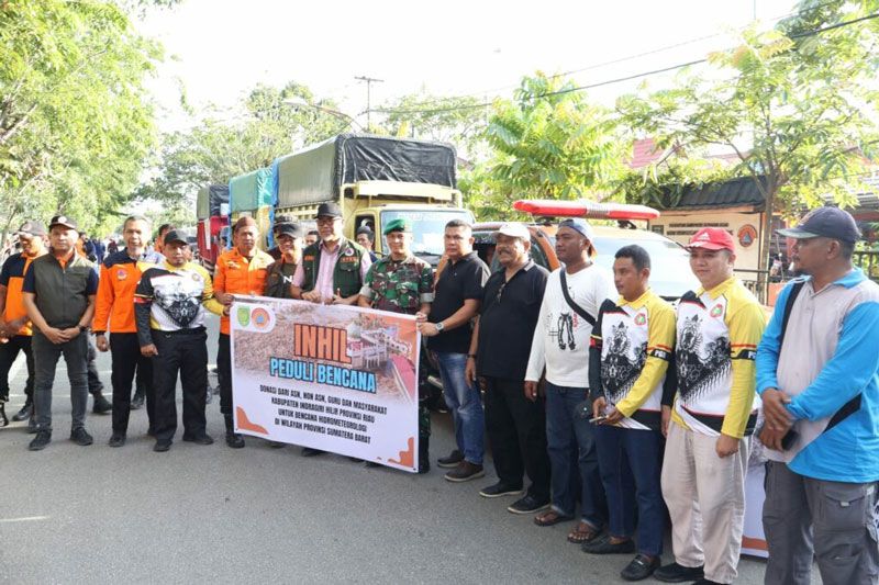 Sekda Inhil Lepas Bantuan Kemanusian Untuk Korban Bencana Sumatera