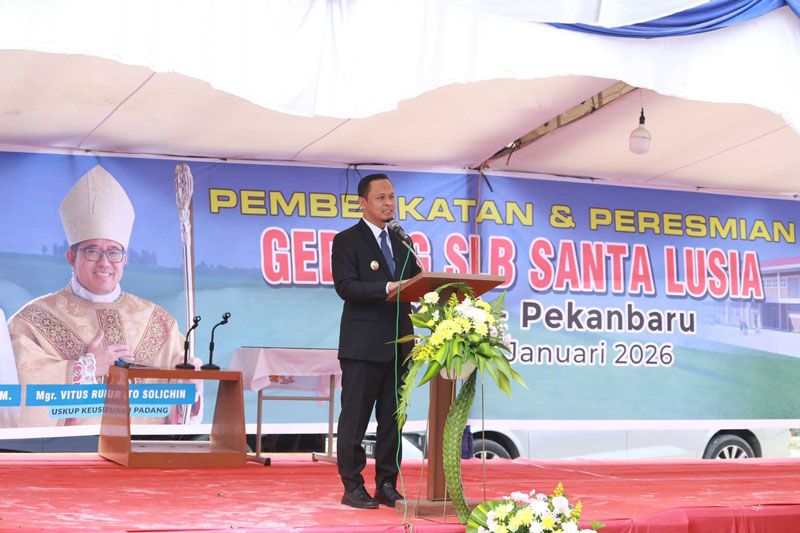 Wako Pekanbaru Resmikan SLB Santa Lusia Rumbai