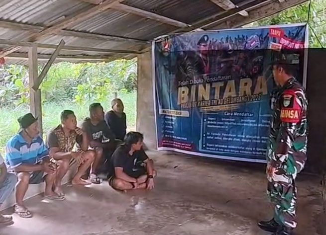 Enam Anggota Koramil 0321-05/RM Sosialisasi Penerimaan Bintara dan Tamtama