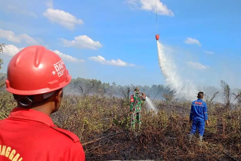 Tim Gabungan Riau Masih Berjibaku di Lokasi, Daerah Didorong Tetapkan Status Siaga darurat Karhutla