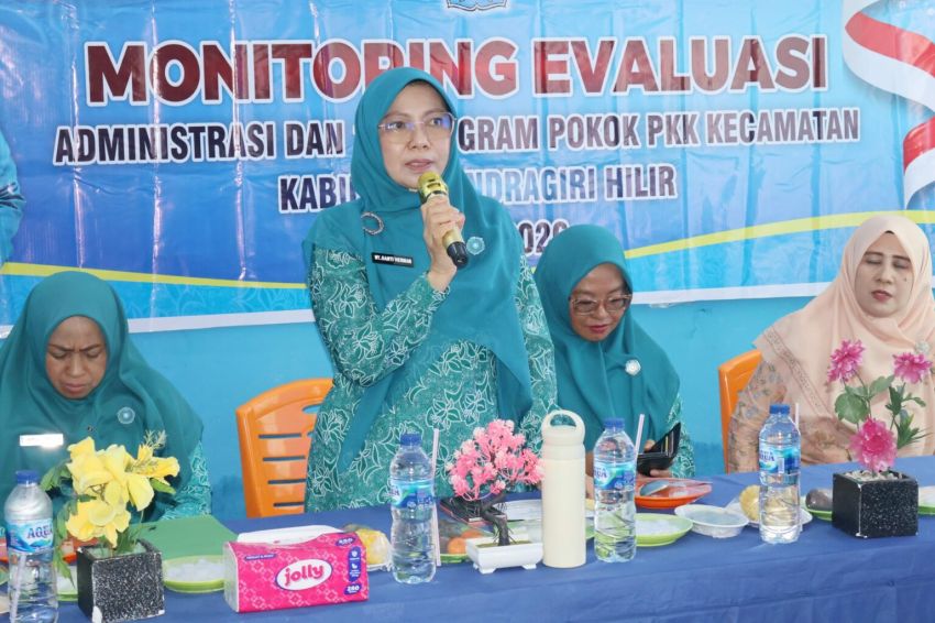 Ketua PKK Inhil Monev Administrasi dan Program PKK Concong
