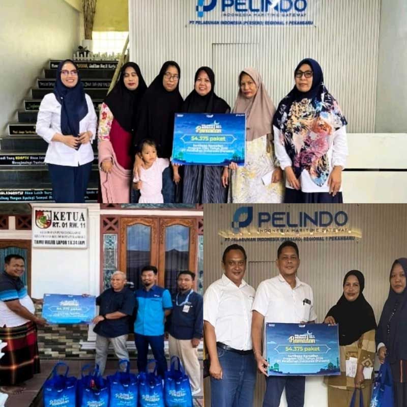 Program Ramadhan 1447 H, Pelindo Regional 1 Pekanbaru Bagikan Sembako Gratis kepada Warga
