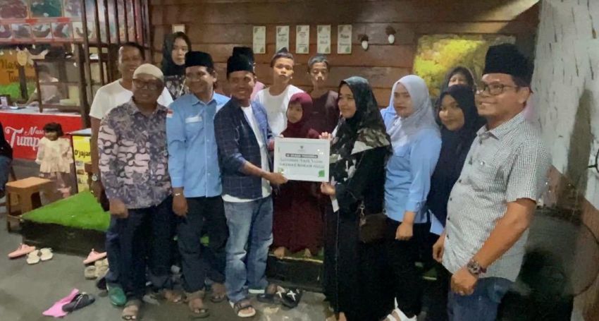 Buka Bersama PWI dan IKWI Rohul, Bersinergi dengan Baznas Santuni Anak Yatim
