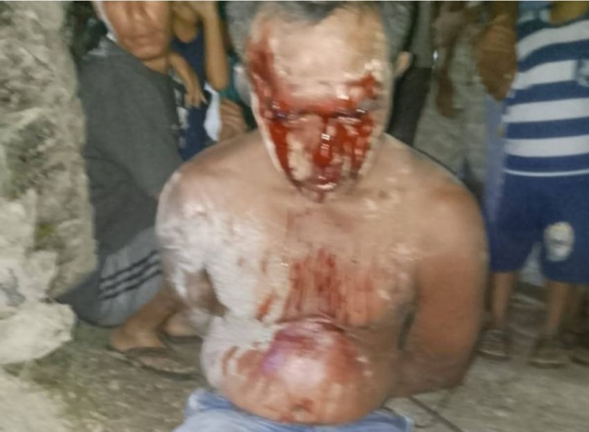 Ayah Biadab di Rohul Cabuli Dua Putri Kandung, Kabur, Bonyok Ditangkap Massa
