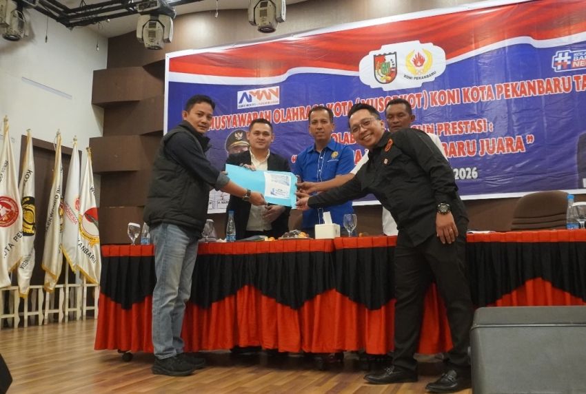 Terpilih Aklamasi, Achmad Faisal Reza Ketua Umum KONI Pekanbaru 2026-2030