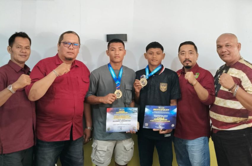 Dua Petinju Pekanbaru Sabet Medali Emas Kejuaraan Danlanud Bangka Belitung &lrm;