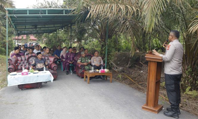 Kapolres Kampar Gelar Doa Bersama Masyarakat Menjelang Pembangunan Jembatan Dusun Pulau Jambu