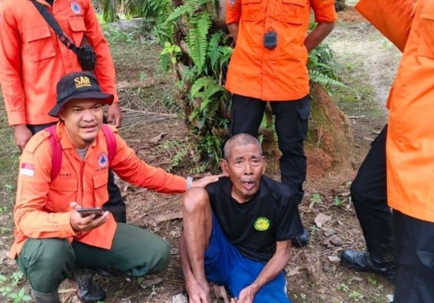 Hilang 2 Hari di Kebun Sawit, Kakek di Rohul Ditemukan Selamat