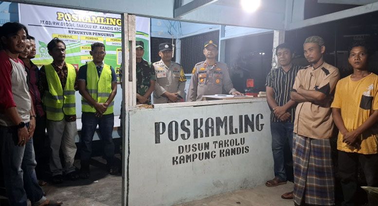 Polsek Kandis Intensifkan Patroli Malam, Cek Pos Siskamling dan Kesiapsiagaan Warga