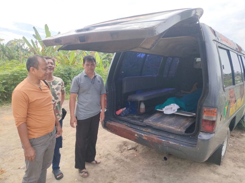 Polsek Kandis Kawal Pemakaman Jenazah Mr. X