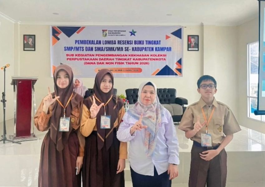 UPT SMP Negeri 1 Bangkinang Kota Sabet Juara III Lomba Resensi Buku se-Kabupaten Kampar
