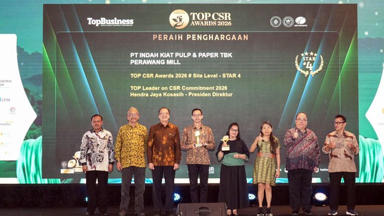 Perkuat Kontribusi Sosial dan Lingkungan, PT IKPP Tbk dan Empat Unit Usaha APP Group Raih TOP CSR Awards 2026