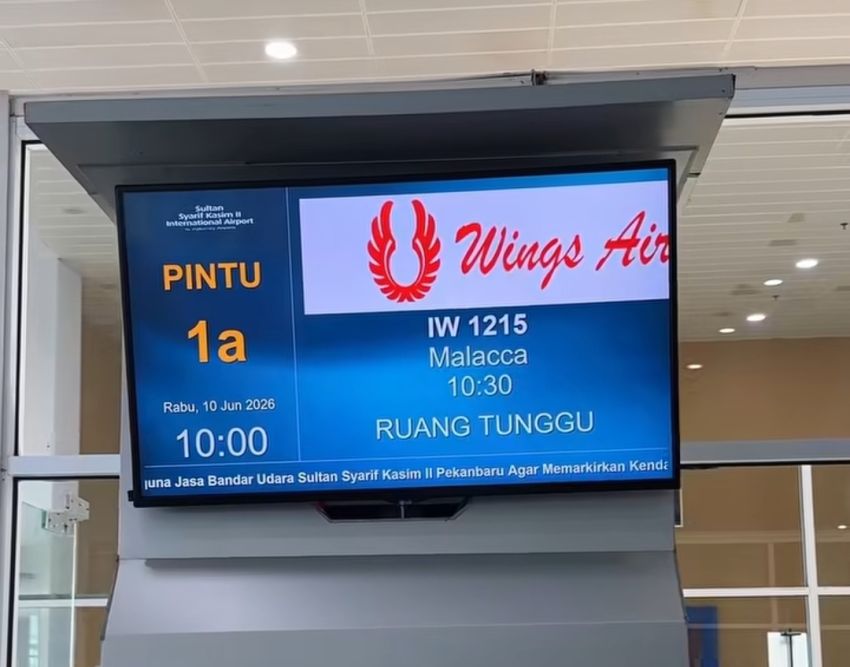 Penerbangan Pekanbaru-Melaka Dibuka, Tiga Kali Sepekan