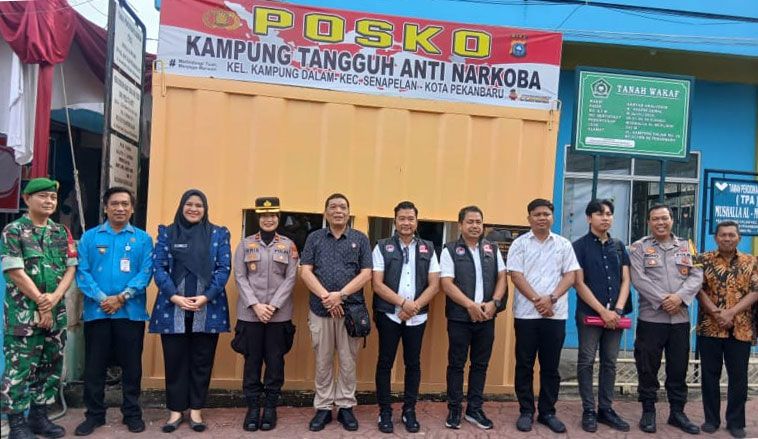 Tim Supervisi Tinjau Posko Kampung Tangguh Anti Narkoba Polresta Pekanbaru