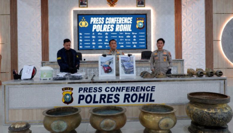 URC TIM RAGA Satreskrim Polres Rohil Bongkar Sindikat Pencurian Hiolo Antar Kabupaten, Empat Tersangka Diamankan