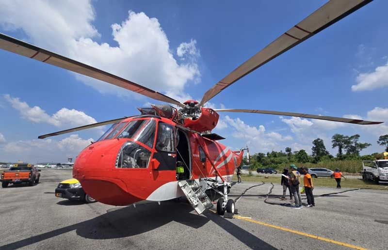 Tambah Kekuatan Penanganan Karhutla, Satu Heli Water Bombing BNPB Mendarat di Riau
