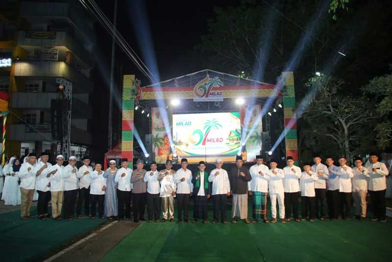 Bupati Herman Hadiri Tablig Akbar Bersempena Rangkaian Milad Kabupaten Inhil Ke-61