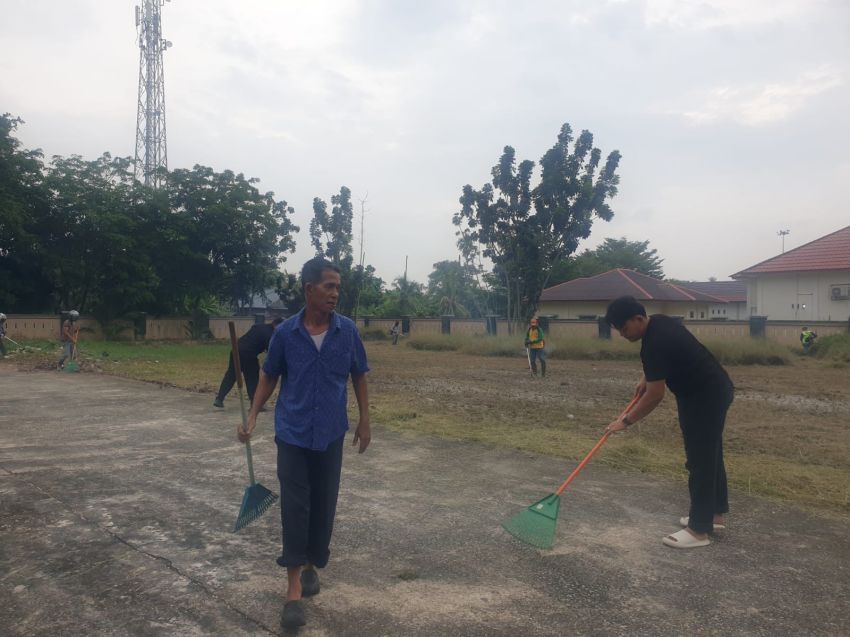 Jelang Kenduri Adat, LAMR Bengkalis Gotong Royong