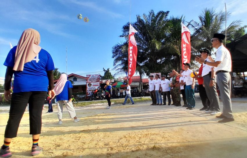 Semarakkan HUT RI Ke-81, Desa Tanah Merah Gelar Turnamen Volley dan Mini Soccer