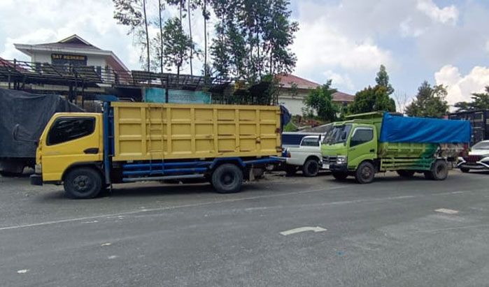 Polisi Tangkap Bos Kayu Asal Pekanbaru, Sita Dua Truk Bermuatan 12 Kubik Ilog
