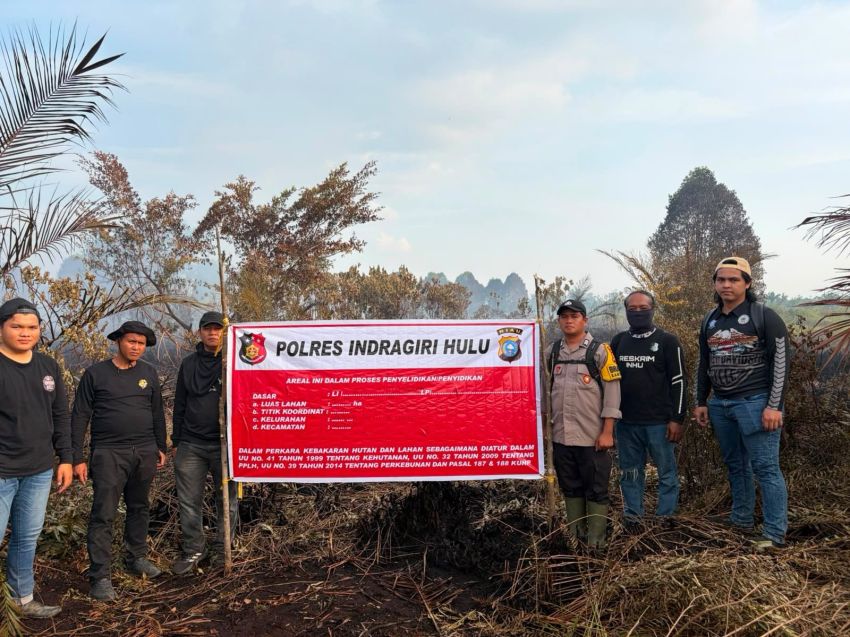 Akibat Puntung Rokok, 5 Hektare Kebun Sawit di Inhu Terbakar