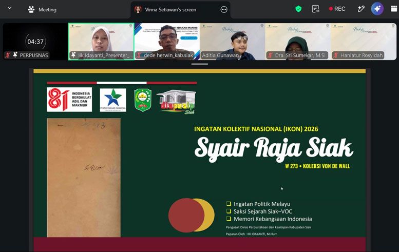 Dispusip Siak Usulkan 'Syair Raja Siak' Sebagai IKON 2026 ke Perpusnas RI