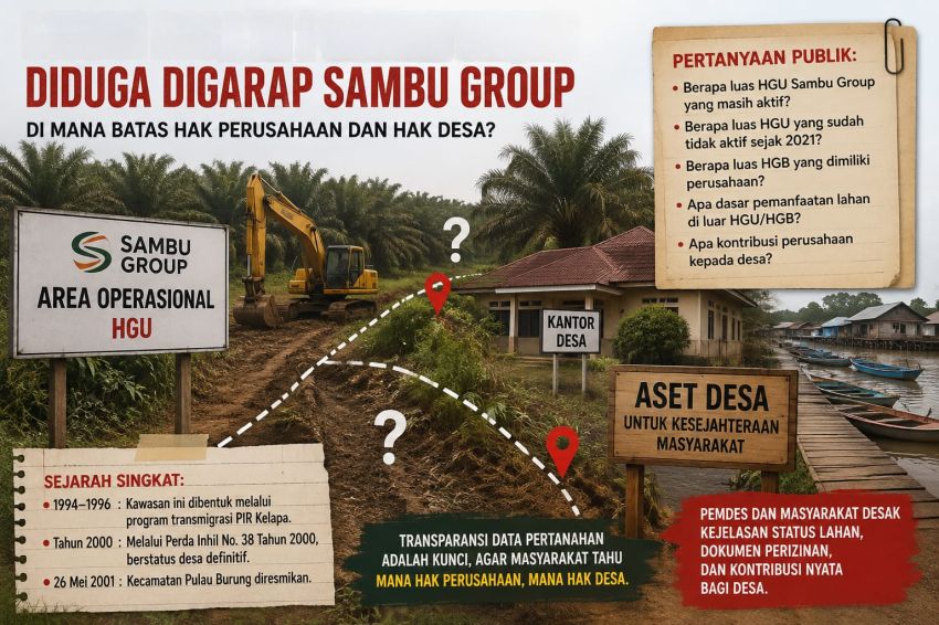 Diduga Tak Aktif Sejak 2021, HGU Sambu Grup di Pulau Burung Dipertanyakan