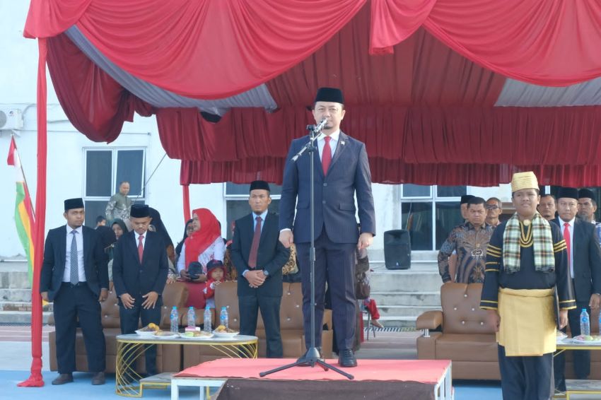 Ini Pesan Kemerdekaan Syahrul Aidi Saat&nbsp; Pimpin Upacara HUT RI di Hayfalah Boarding School