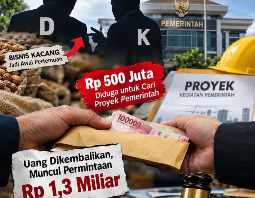 Diduga Rp500 Juta untuk Cari Proyek Pemerintah, Kini Muncul Permintaan Rp1,3 Miliar