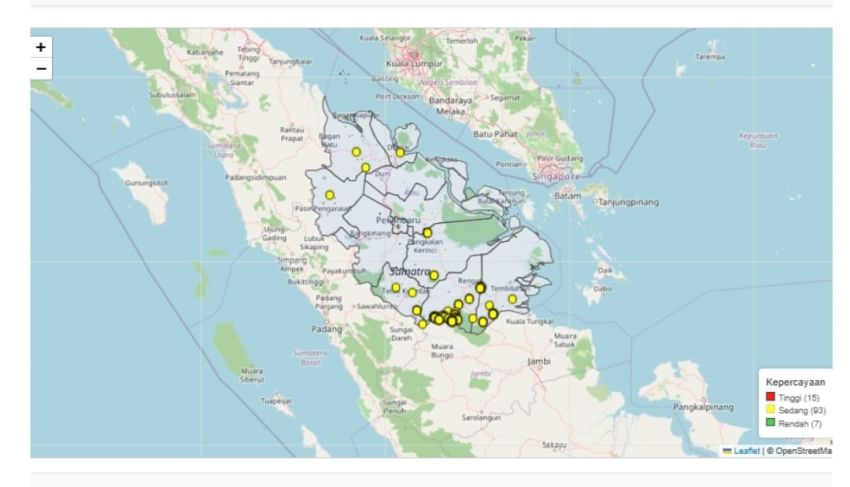 Hotspot Riau Bertambah Terus, Sumatera Tembus 5.983 Titik